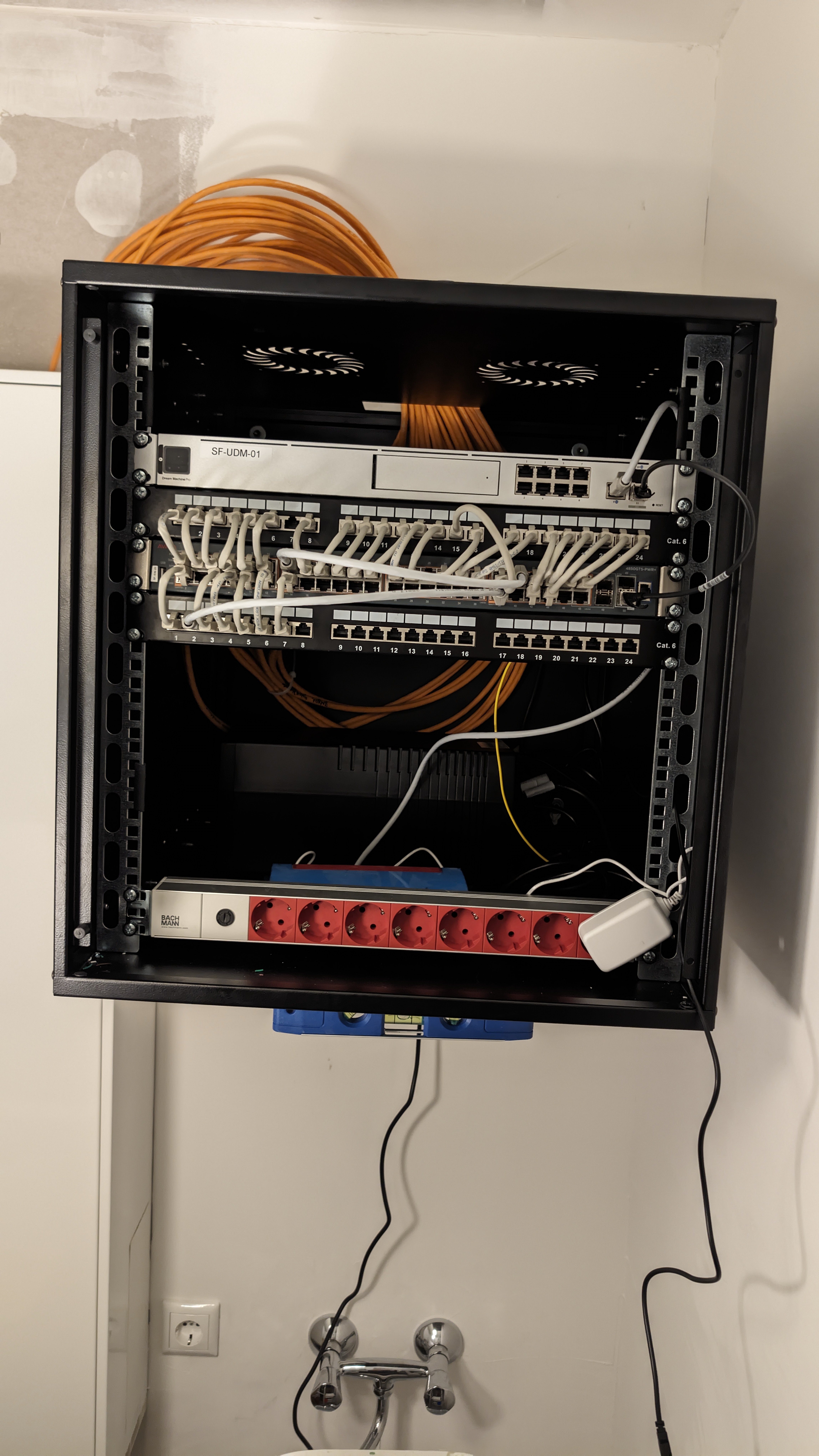 Netzwerkschrank — fertig